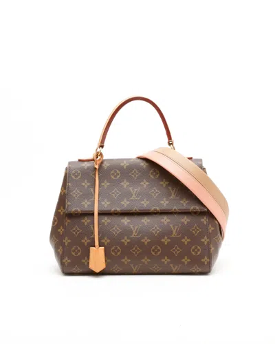 Pre-owned Louis Vuitton Monogram Cluny Mm Bag In Brown