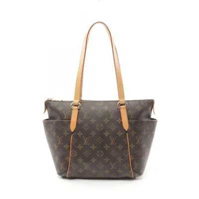 Pre-owned Louis Vuitton Monogram Coated Canvas Leather Tote Bag () In Brown