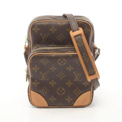 Pre-owned Louis Vuitton Monogram Coated Canvas Pvc Leather Shoulder Bag () In Brown