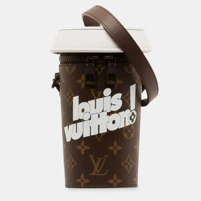 Pre-owned Louis Vuitton Monogram Coffee Cup Pouch In Brown