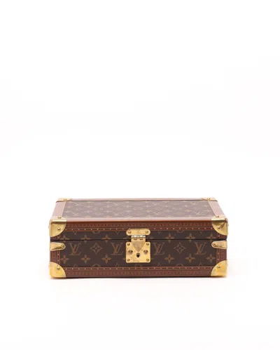 Pre-owned Louis Vuitton Monogram Coffret 8 Montre In Brown