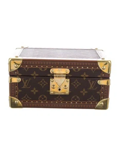 Pre-owned Louis Vuitton Monogram Coffret Tresor 24 In Brown