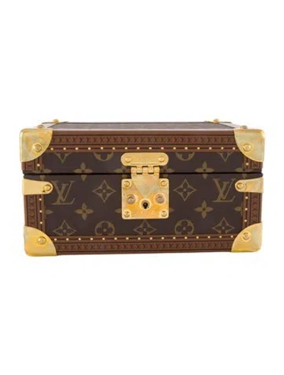 Pre-owned Louis Vuitton Monogram Coffret Tresor 24 In Brown