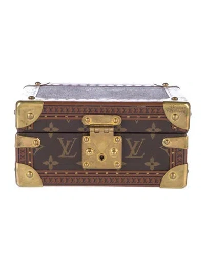 Pre-owned Louis Vuitton Monogram Coffret Trésor 24 Jewelry Trunk In Brown