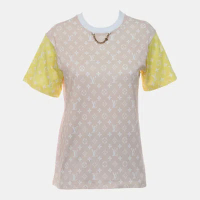 Pre-owned Louis Vuitton Monogram Color Block T-shirt S In Multicolor