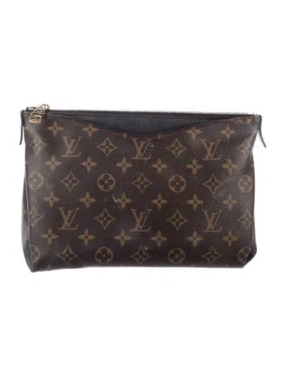 Pre-owned Louis Vuitton Monogram Cosmetic Bag In Brown