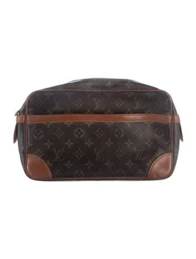 Pre-owned Louis Vuitton Monogram Cosmetic Bag In Brown