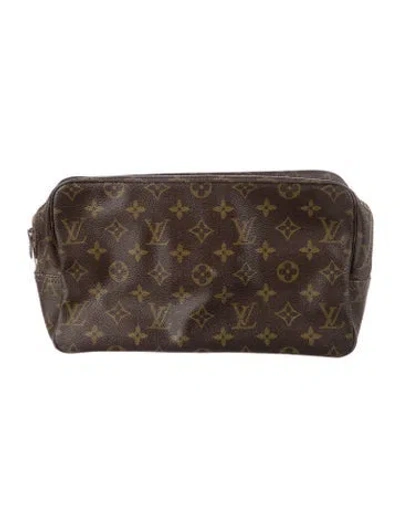 Pre-owned Louis Vuitton Monogram Cosmetic Bag In Brown