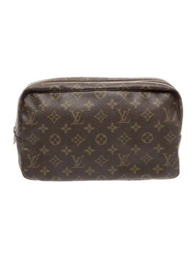 Pre-owned Louis Vuitton Monogram Cosmetic Bag In Brown