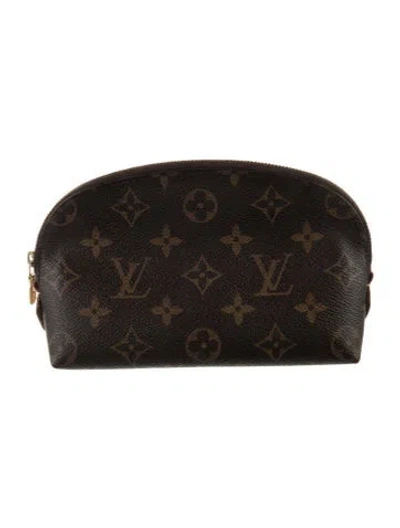 Pre-owned Louis Vuitton Monogram Cosmetic Pochette Pm In Brown