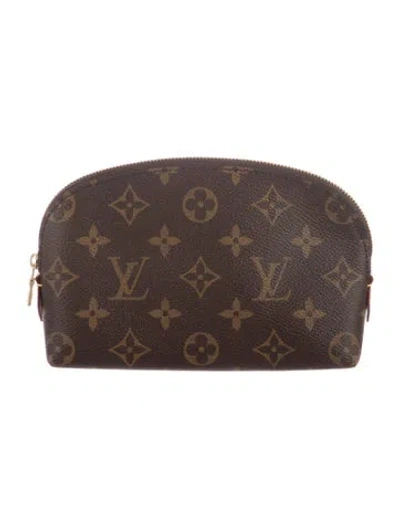 Pre-owned Louis Vuitton Monogram Cosmetic Pochette Pm In Brown