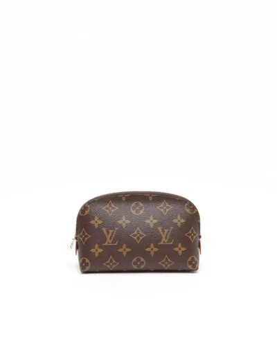 Pre-owned Louis Vuitton Monogram Cosmetic Pouch In Brown