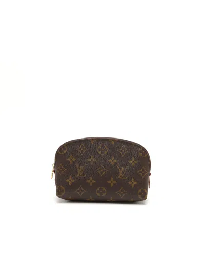 Pre-owned Louis Vuitton Monogram Cosmetic Pouch In Brown
