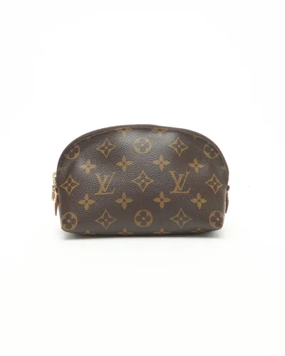 Pre-owned Louis Vuitton Monogram Cosmetic Pouch In Brown