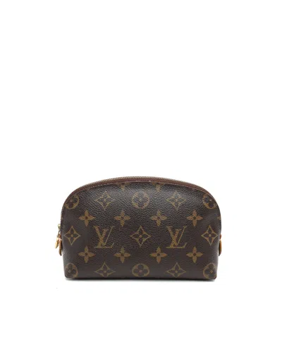 Pre-owned Louis Vuitton Monogram Cosmetic Pouch In Brown