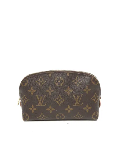 Pre-owned Louis Vuitton Monogram Cosmetic Pouch In Brown