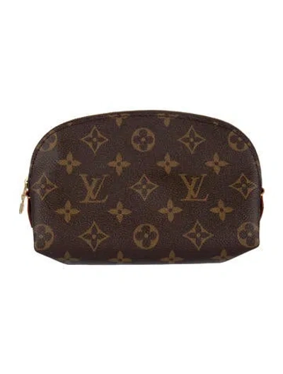 Pre-owned Louis Vuitton Monogram Cosmetic Pouch In Brown
