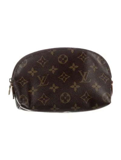 Pre-owned Louis Vuitton Monogram Cosmetic Pouch In Brown