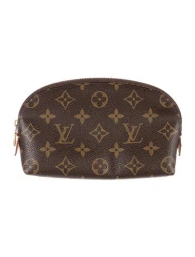 Pre-owned Louis Vuitton Monogram Cosmetic Pouch In Brown