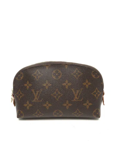 Pre-owned Louis Vuitton Monogram Cosmetic Pouch In Brown