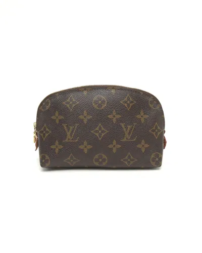 Pre-owned Louis Vuitton Monogram Cosmetic Pouch In Brown