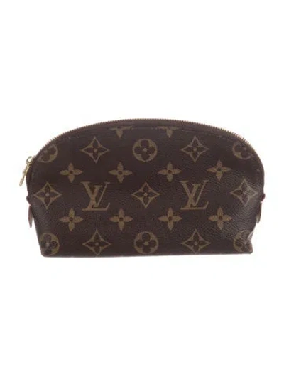 Pre-owned Louis Vuitton Monogram Cosmetic Pouch Pm In Brown