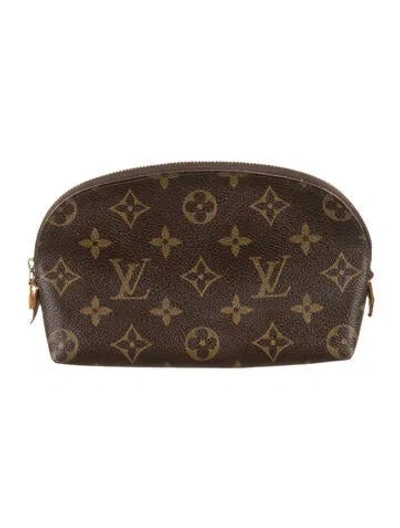 Pre-owned Louis Vuitton Monogram Cosmetic Pouch Pm In Brown