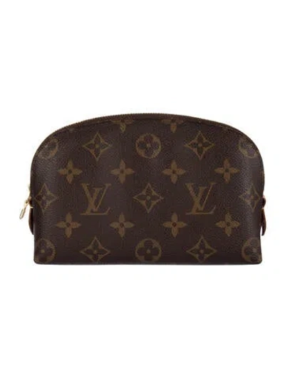 Pre-owned Louis Vuitton Monogram Cosmetic Pouch Pm In Brown