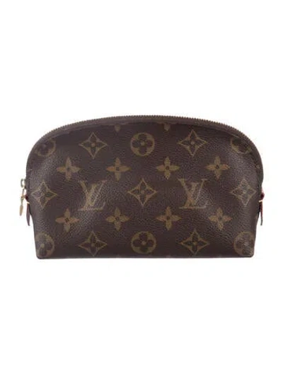 Pre-owned Louis Vuitton Monogram Cosmetic Pouch Pm In Brown