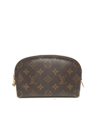 Pre-owned Louis Vuitton Monogram Cosmetic Pouch Pm In Brown