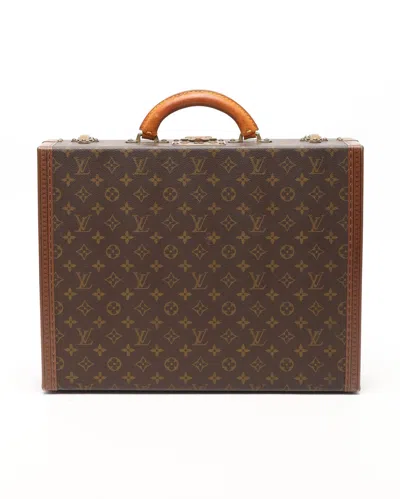 Pre-owned Louis Vuitton Monogram Cotteville 45 Suitcase In Brown