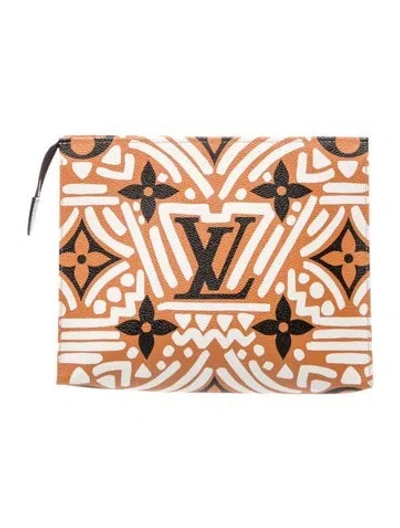 Pre-owned Louis Vuitton Monogram Crafty Toiletry Pouch 26 In Neutral