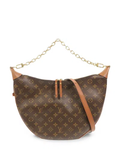 Louis Vuitton Monogram Crescent-shape Hobo Shoulder Bag In Brown