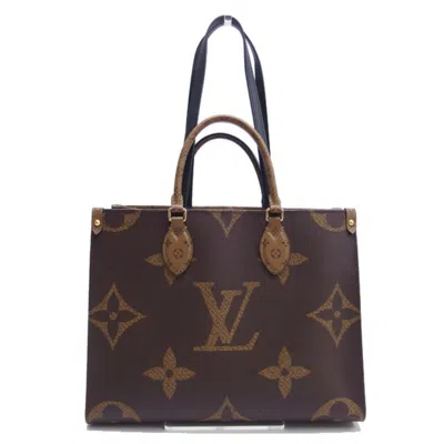 Pre-owned Louis Vuitton Monogram Dark Brown Marron Monogram Monogram Reverse Shoulder Bag Tote Bag ()