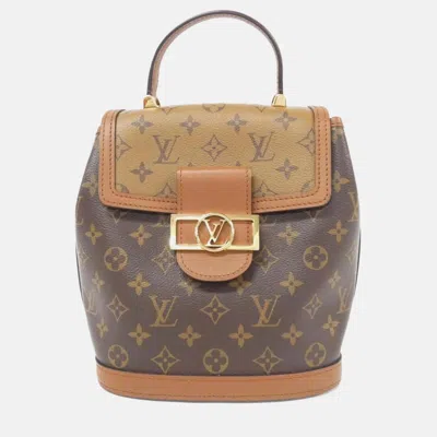 Pre-owned Louis Vuitton Monogram Dauphine Brown Backpack