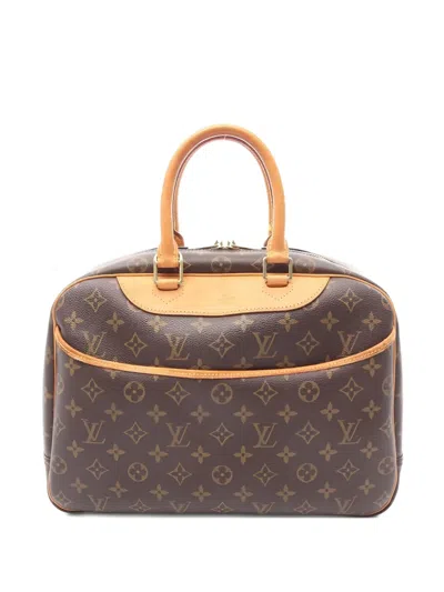 Pre-owned Louis Vuitton Monogram Deauville Handbag In Brown