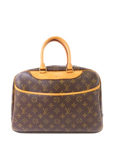 Pre-owned Louis Vuitton Monogram Deauville Tote Bag In Brown