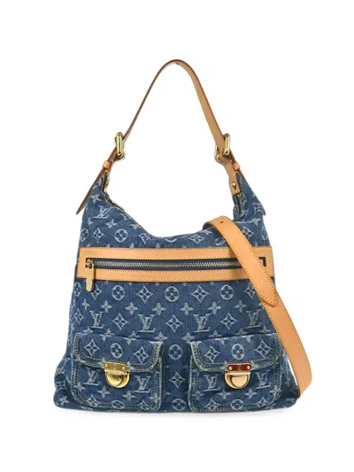 Louis Vuitton Monogram Denim Baggy Shoulder Bag In Blue