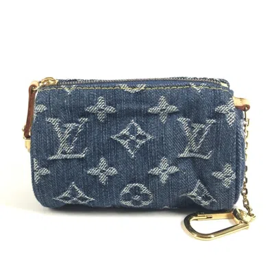 Pre-owned Louis Vuitton Monogram Denim Blue Monogram Denim Coin Purse/coin Case ()