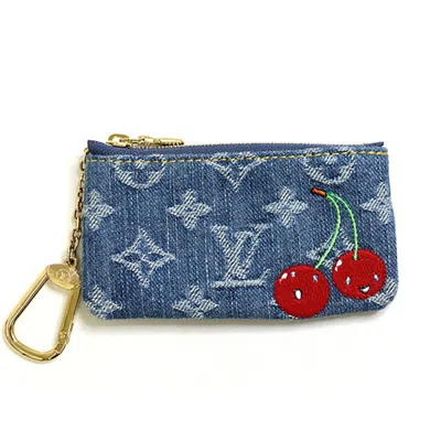 Pre-owned Louis Vuitton Monogram Denim Blue Monogram Denim Coin Purse/coin Case ()