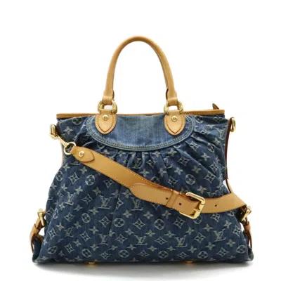 Pre-owned Louis Vuitton Monogram Denim Blue Monogram Denim Handbag Shoulder Bag Tote Bag ()
