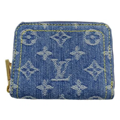 Pre-owned Louis Vuitton Monogram Denim Blue Monogram Monogram Denim Wallet (bi-fold) () In Blue, Monogram