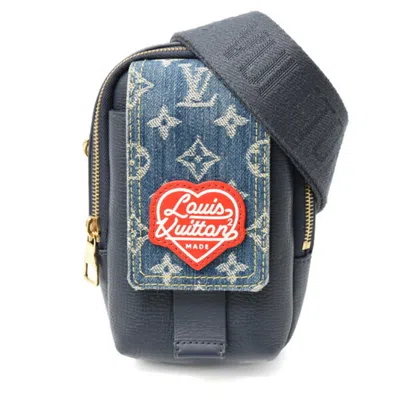 Pre-owned Louis Vuitton Monogram Denim Blue Navy Monogram Denim Pouch Shoulder Bag ()