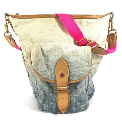 Pre-owned Louis Vuitton Monogram Denim Blue Pink Monogram Denim Shoulder Bag ()