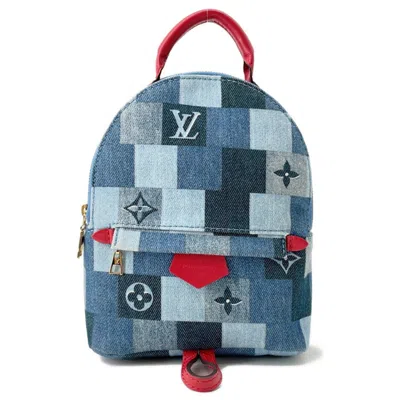 Pre-owned Louis Vuitton Monogram Denim Blue Red Color Monogram Denim Backpack ()