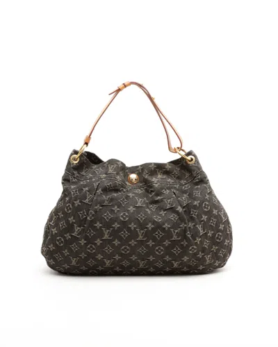 Pre-owned Louis Vuitton Monogram Denim Daily Pm Bag In Black