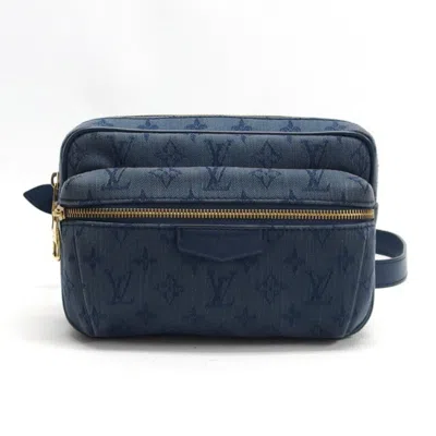 Pre-owned Louis Vuitton Monogram Denim Dark Brown Denim Leather Shoulder Bag ()