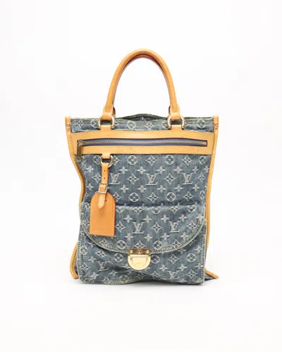 Pre-owned Louis Vuitton Monogram Denim Flat Shopper Bag
