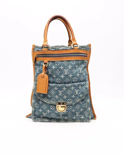 Pre-owned Louis Vuitton Monogram Denim Flat Shopper Bag