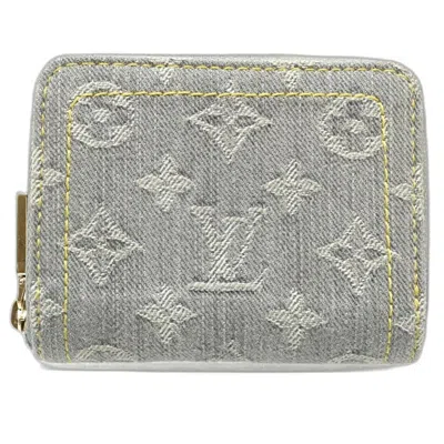 Pre-owned Louis Vuitton Monogram Denim Gray Monogram Denim Coin Purse/coin Case ()